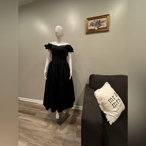 NEW Black midi dress with petticoat